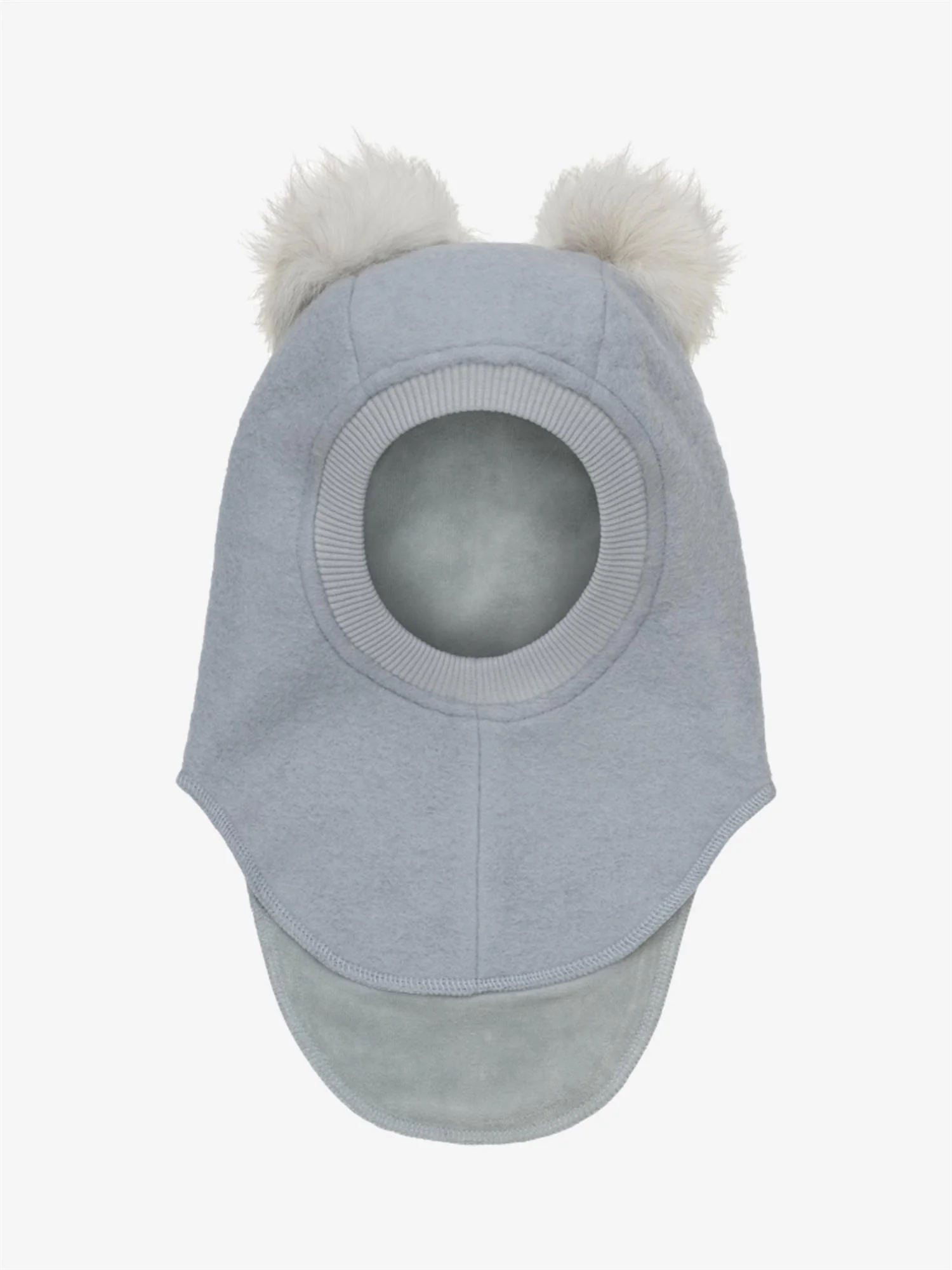 BALACLAVA WOOL ALPACA POMPOMS Quarry