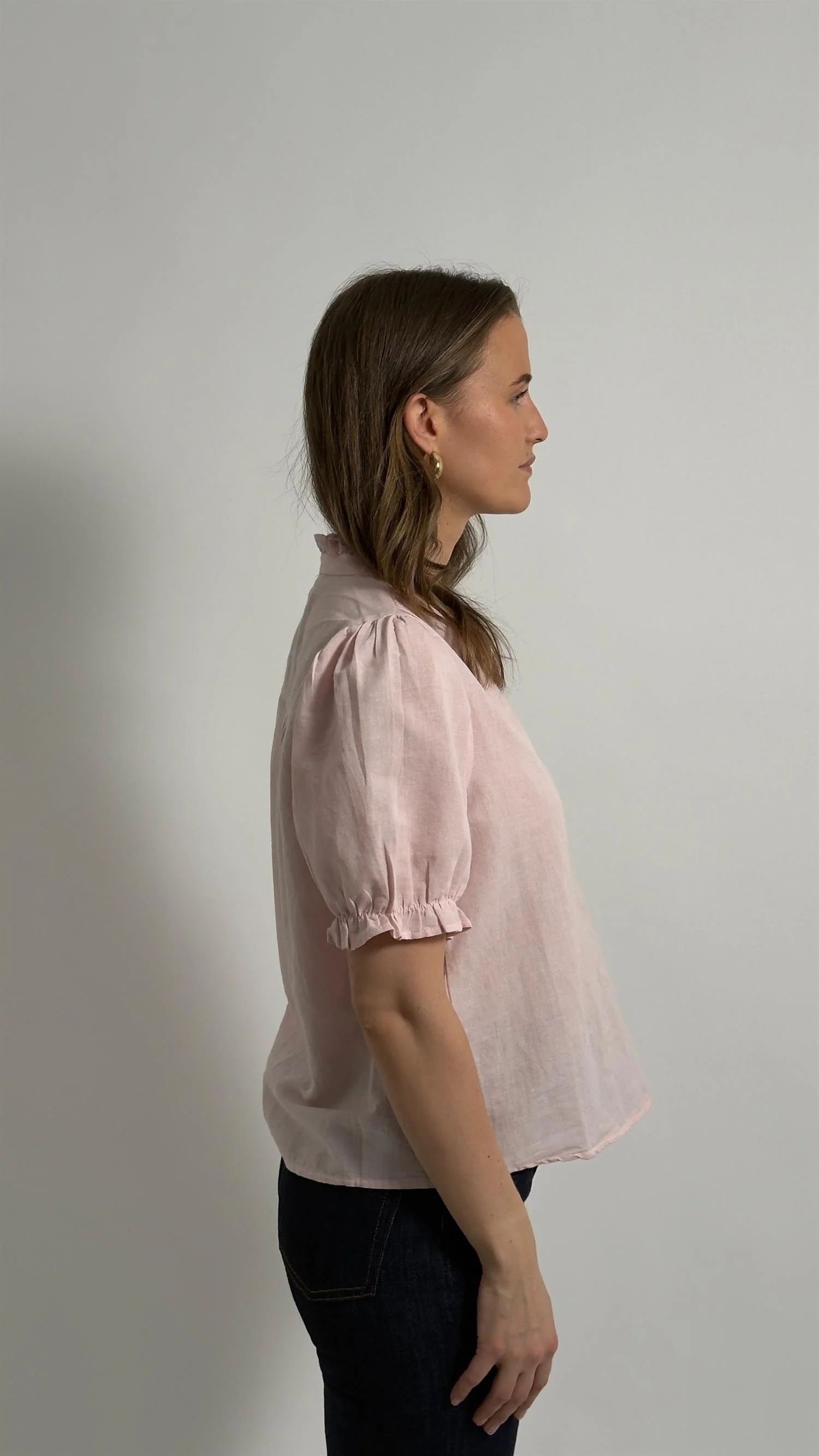 Odesa Linen Blouse  Rose Smoke - Image 3