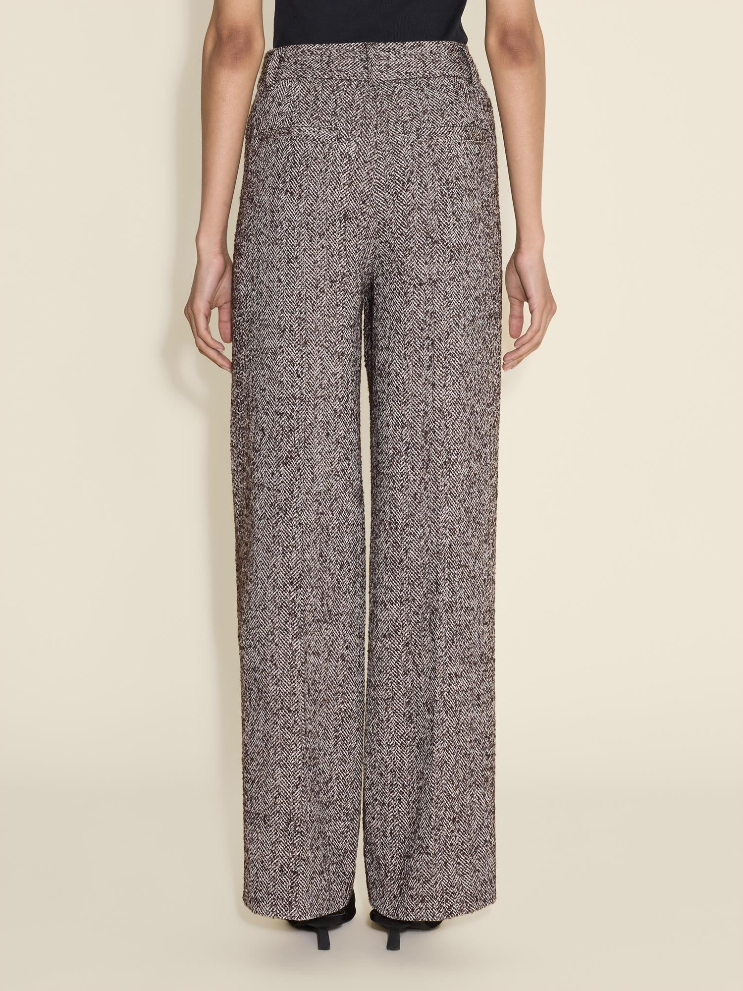 Emi Herringbone Trouser  Brown Mix - Image 7