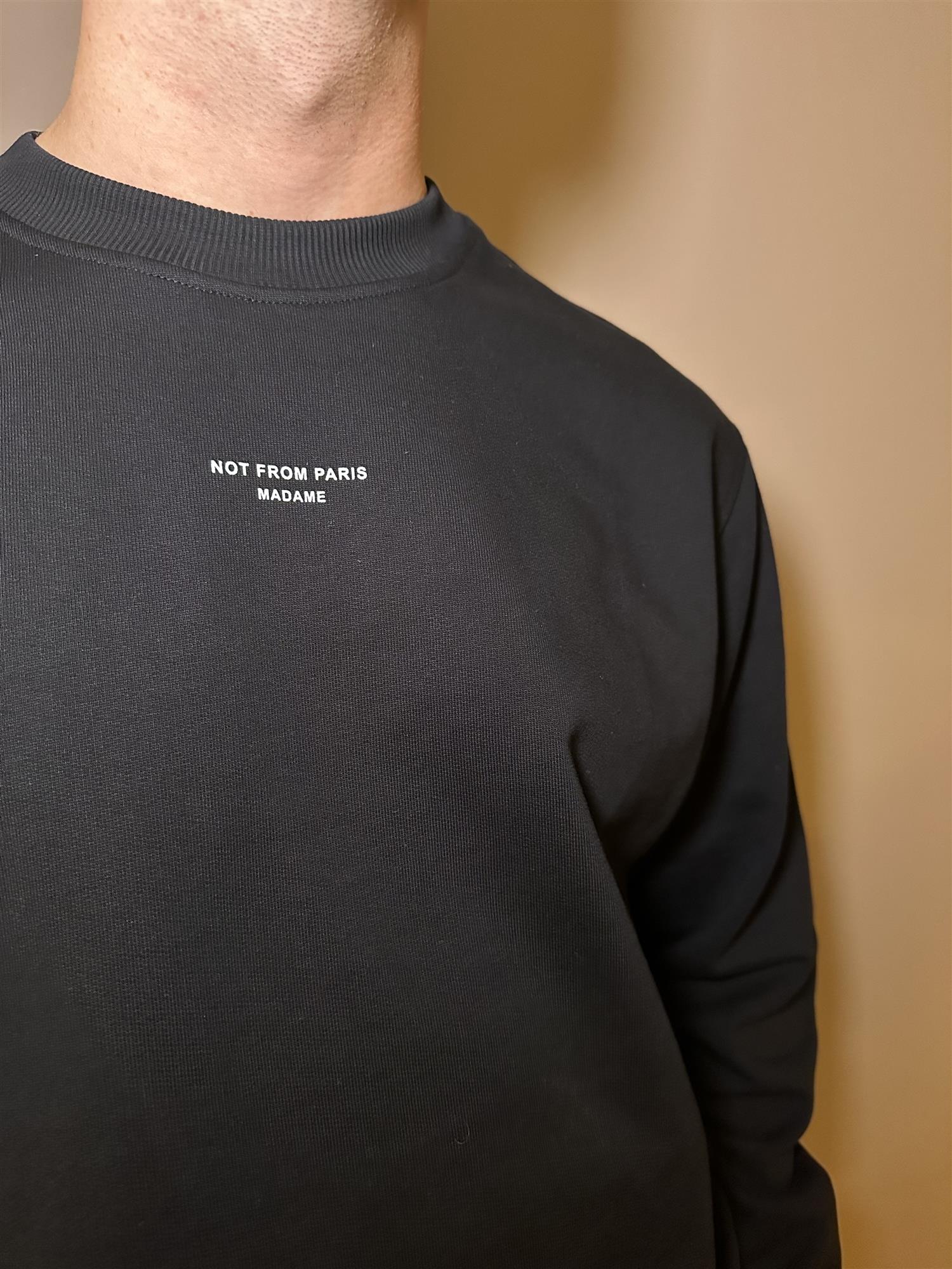 Le Sweatshirt Slogan Classique  Black - Image 4