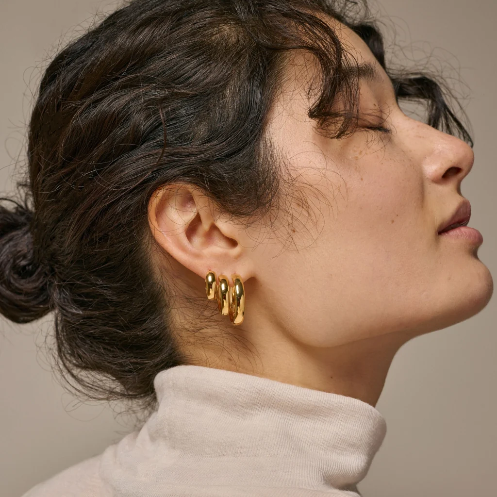 HOOPS, CLASSIC WIDE 25 MM  Gold - Image 2