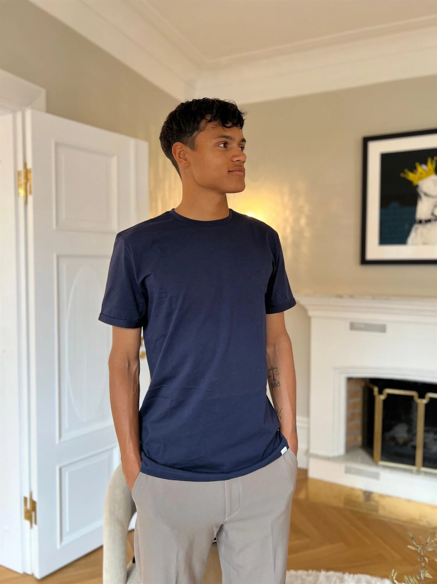 Norregaard T-Shirt Tonal  Dark Navy