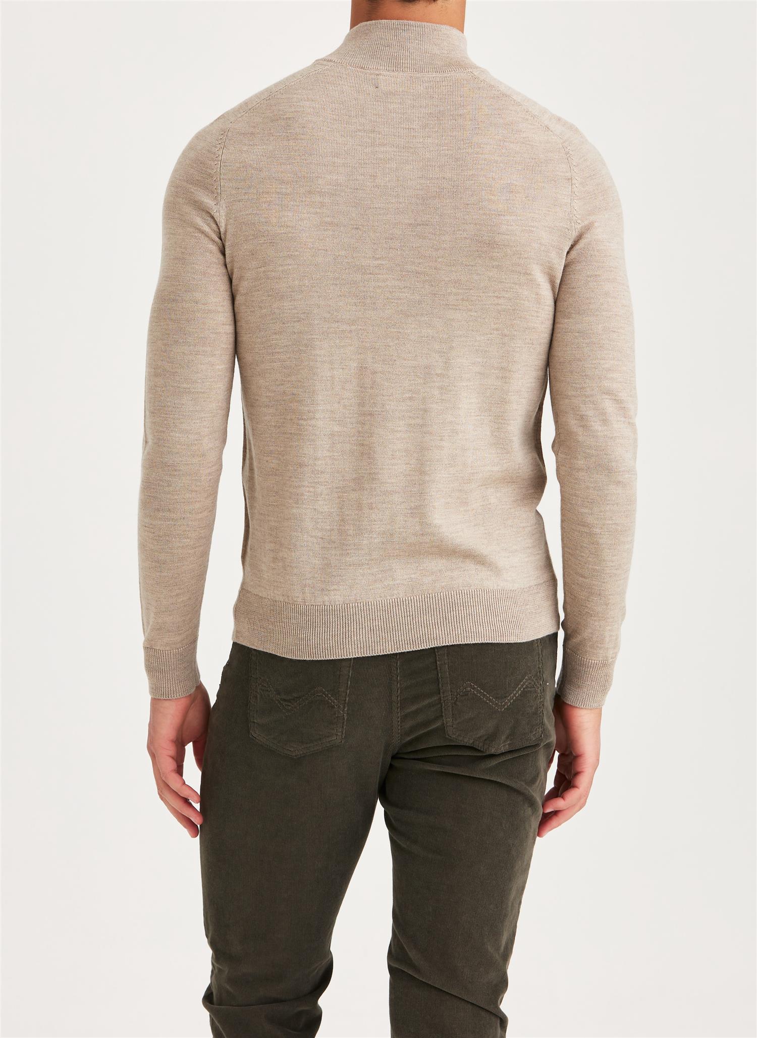 Merino John Zip Khaki - Image 4