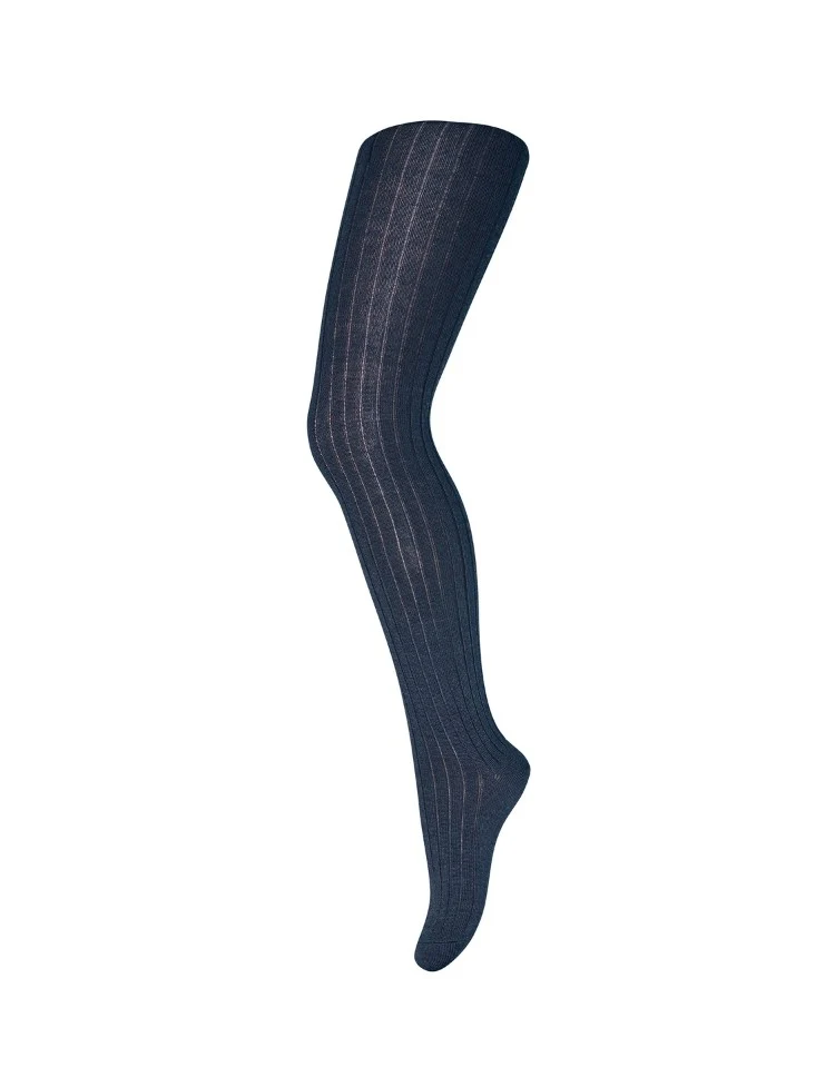 WOOL RIB TIGHTS  Navy