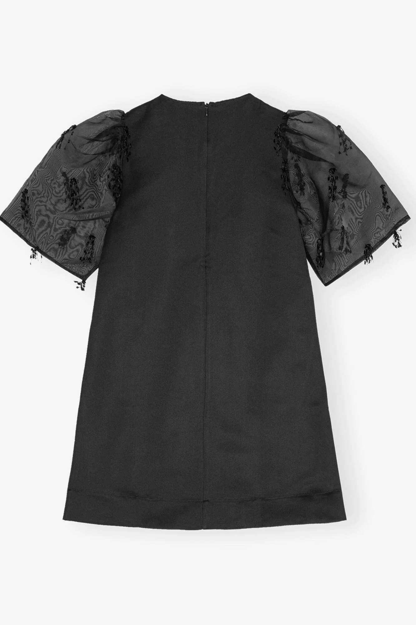 Fringed Organza Mini Dress  Black - Image 3