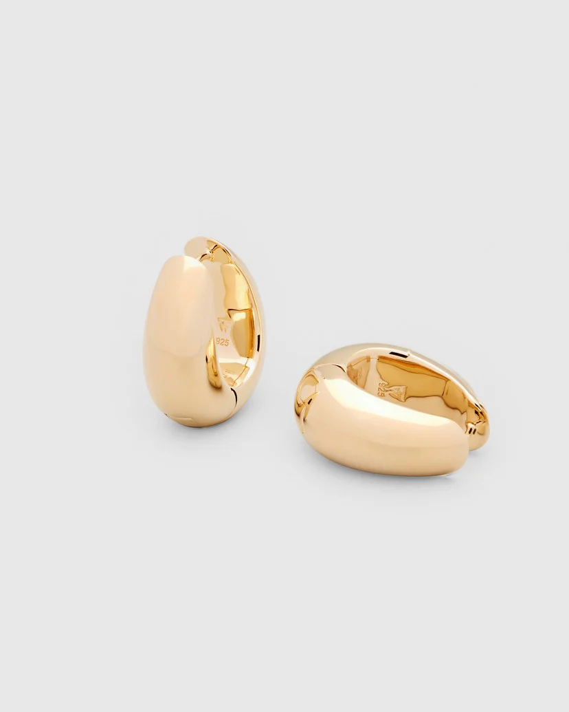 ICE HOOPS LARGE  Gold