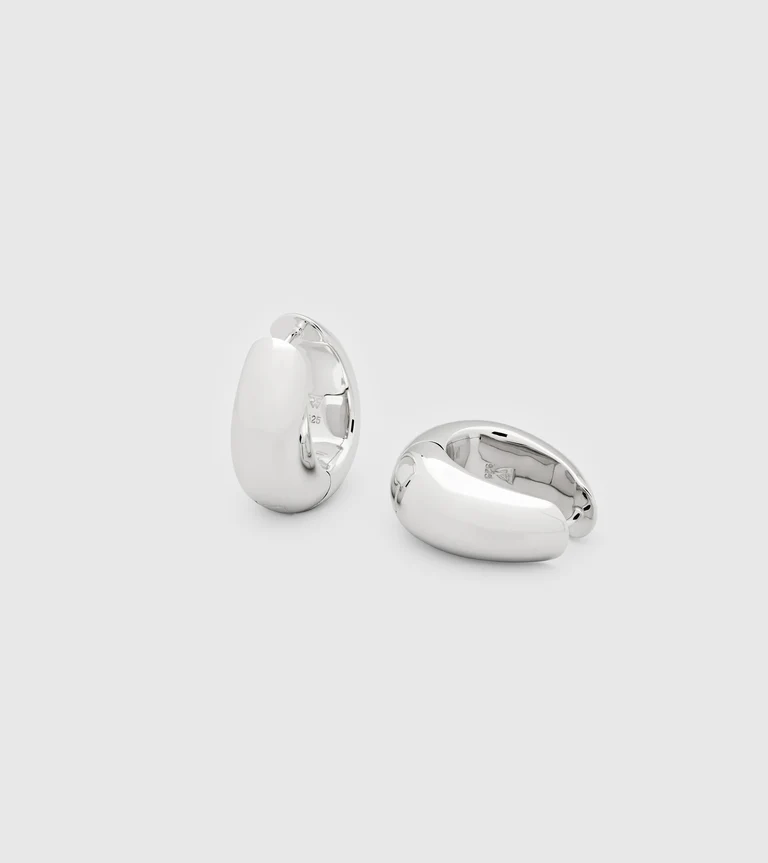 ICE HOOPS MEDIUM Silver