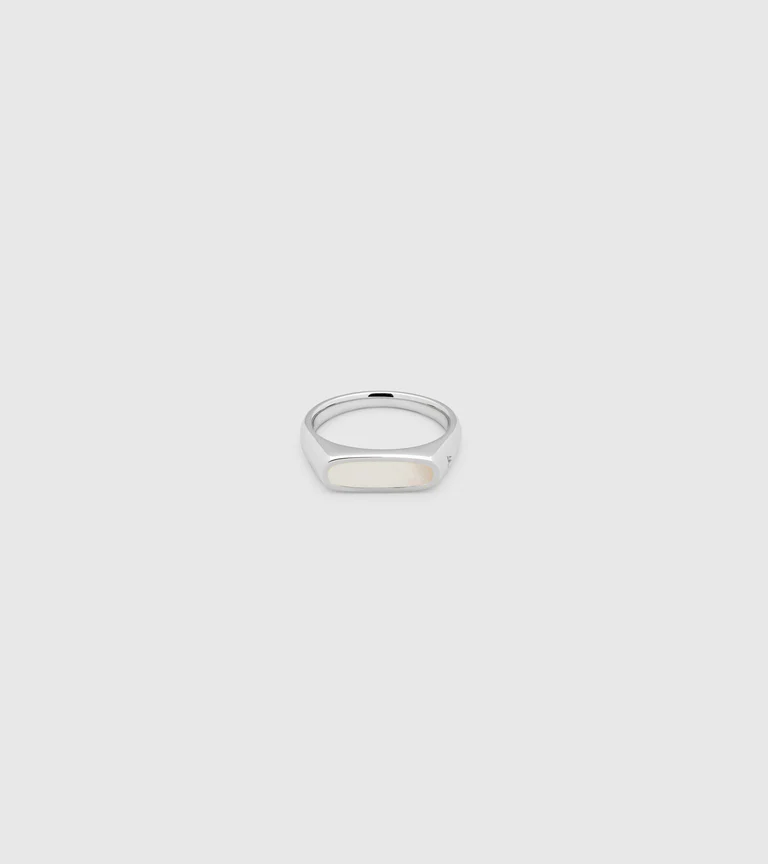 MARIO RING WHITE MOP  Silver