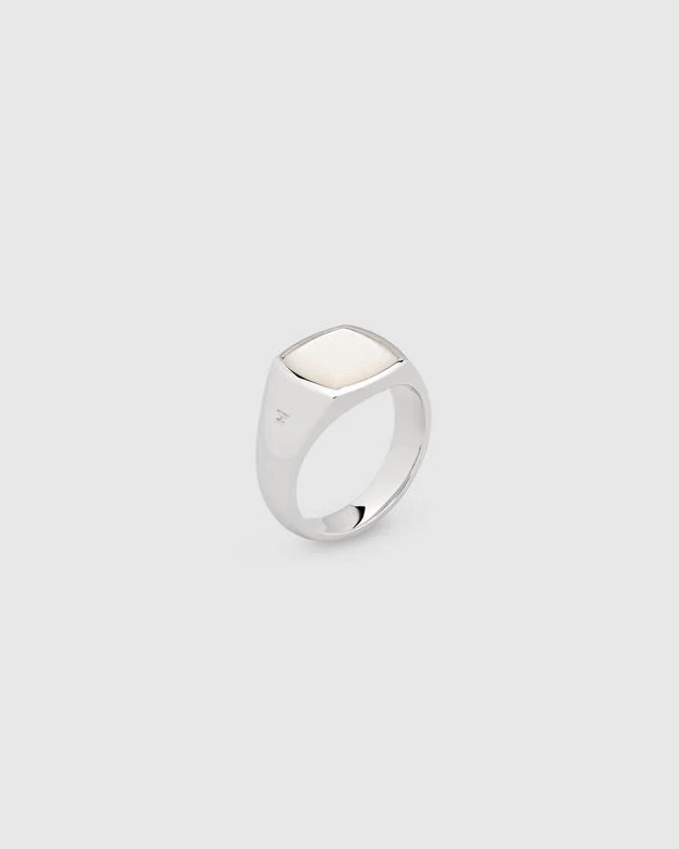KAY RING WHITE MOP Silver - Image 2