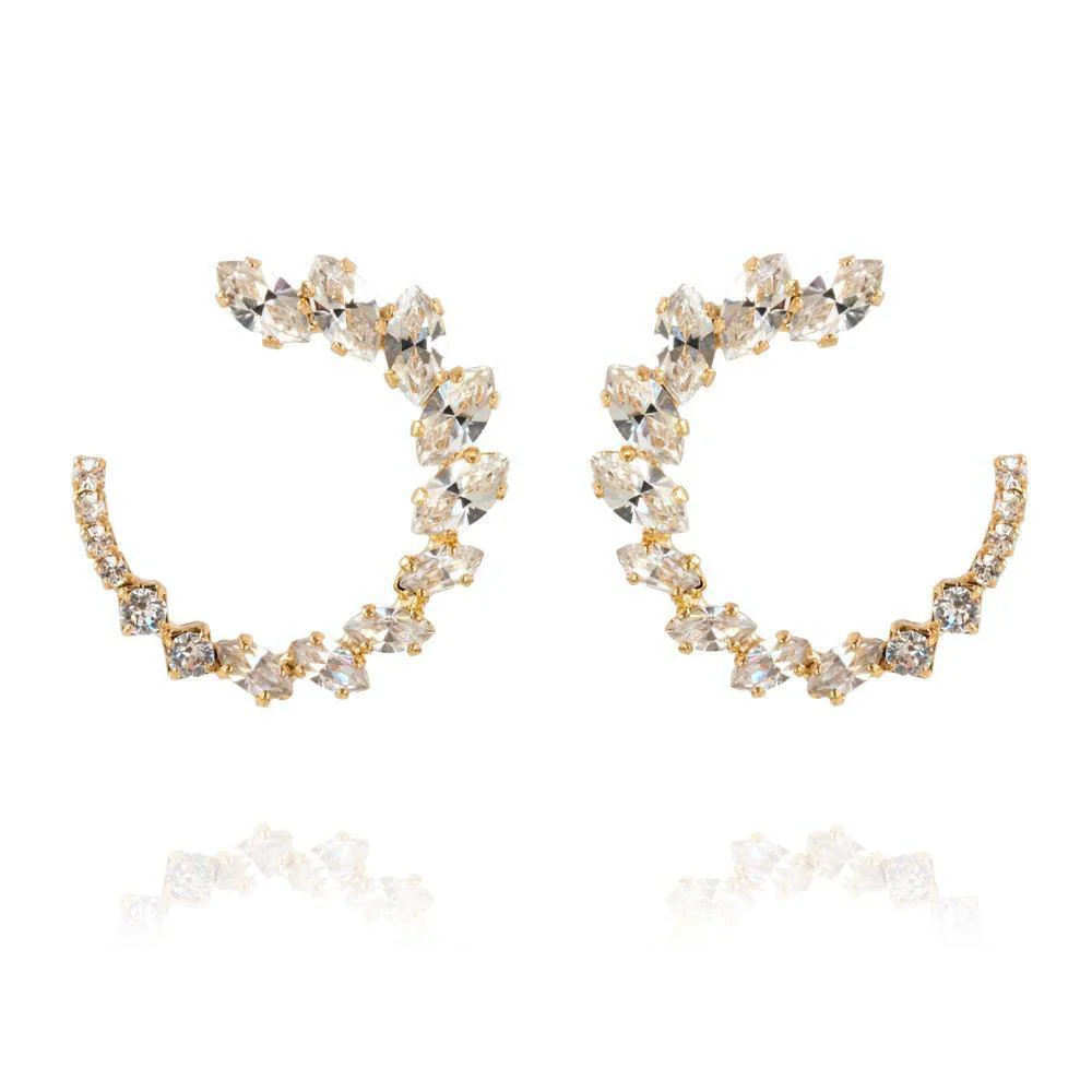 ANGIE EARRINGS GOLD  Crystal