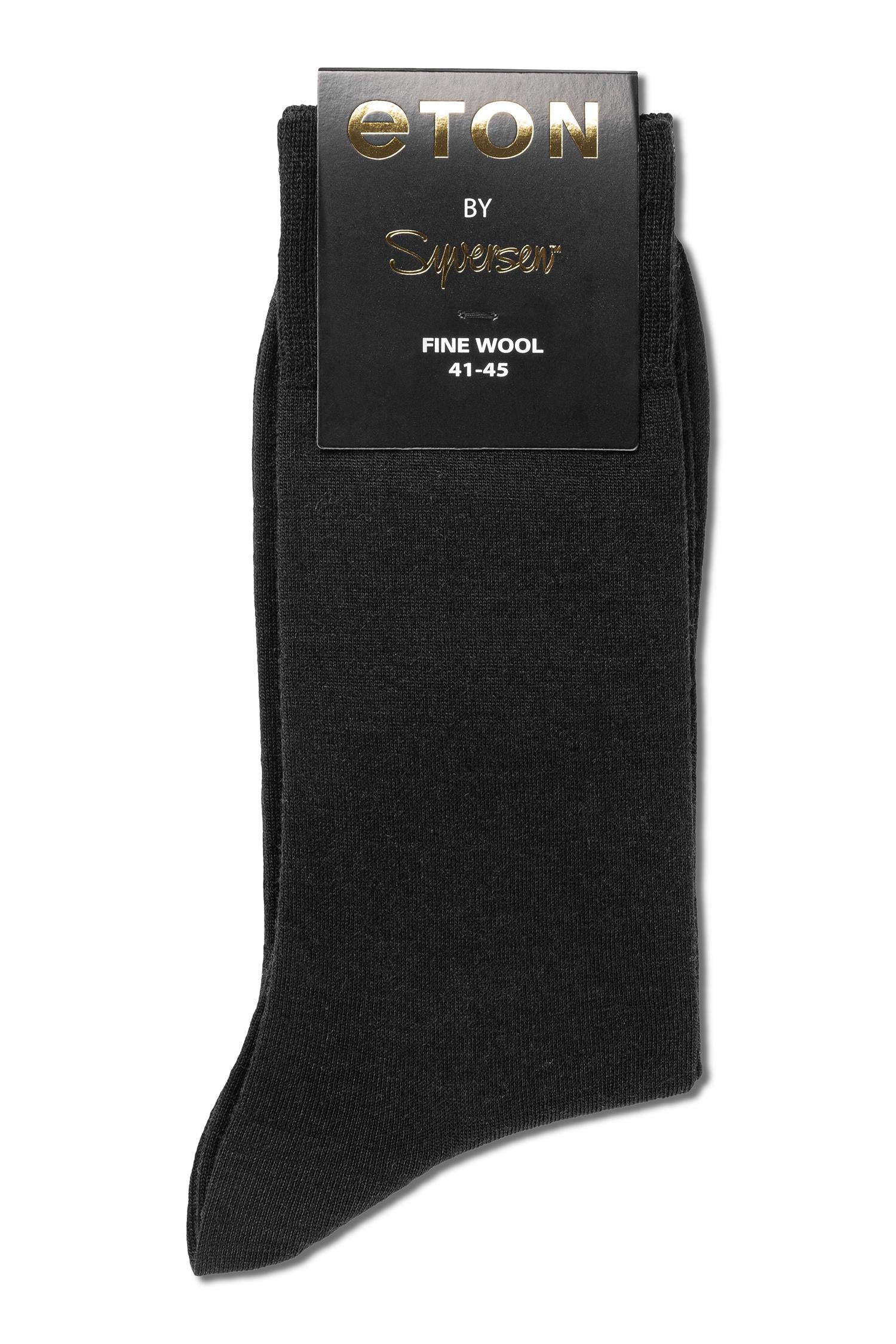 Eton Fine Wool Plain  Black - Image 2
