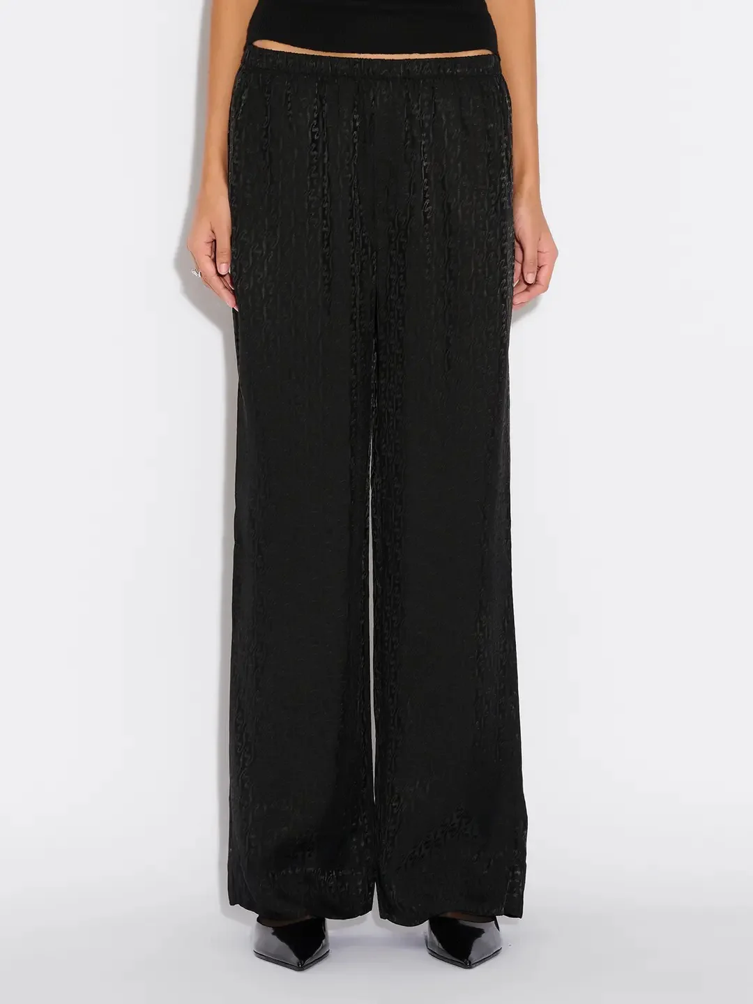 Luka Monogram Trouser  Black