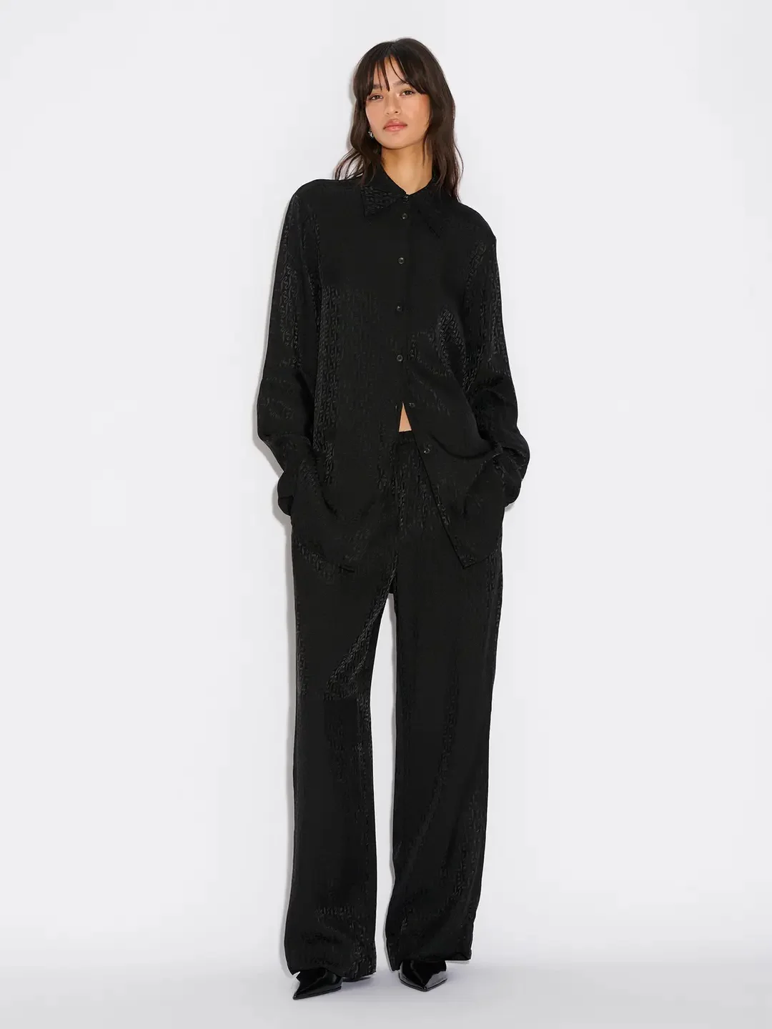 Luka Monogram Trouser  Black - Image 2