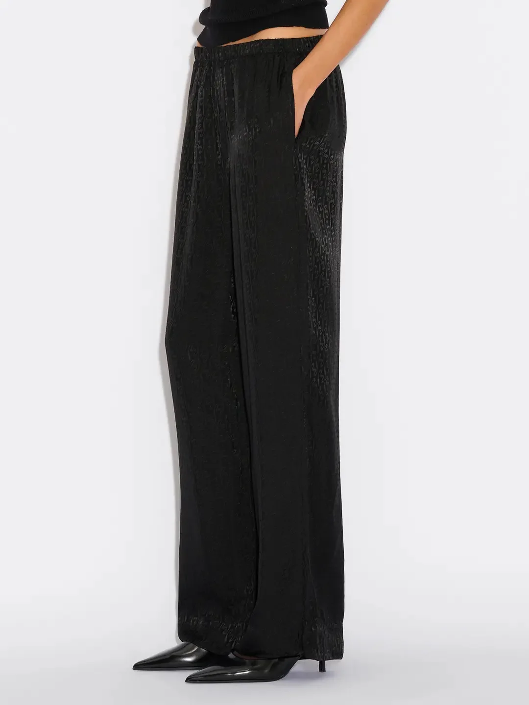Luka Monogram Trouser  Black - Image 4