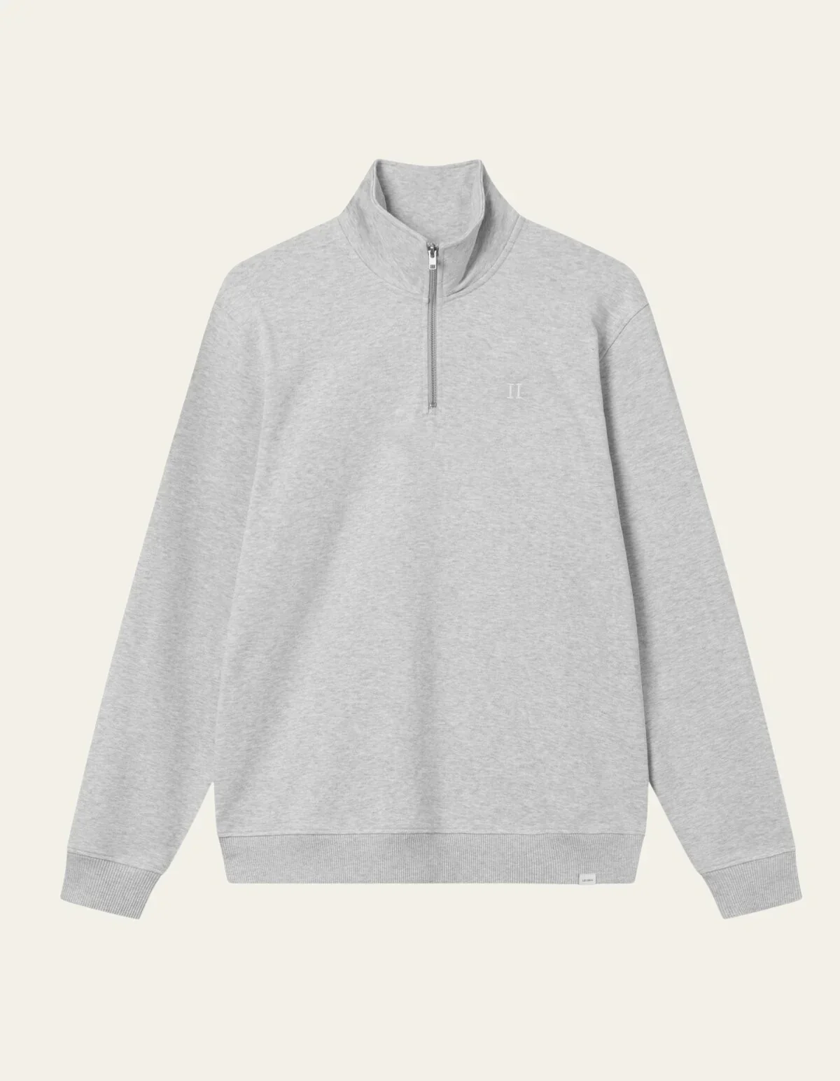 Nørregaard Tonal Half-Zip Sweatshirt Grey Melange