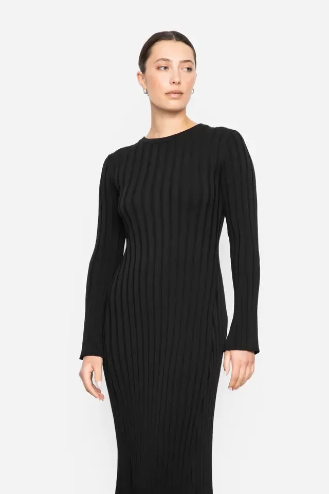 Zaneta Knit Dress  Black - Image 5