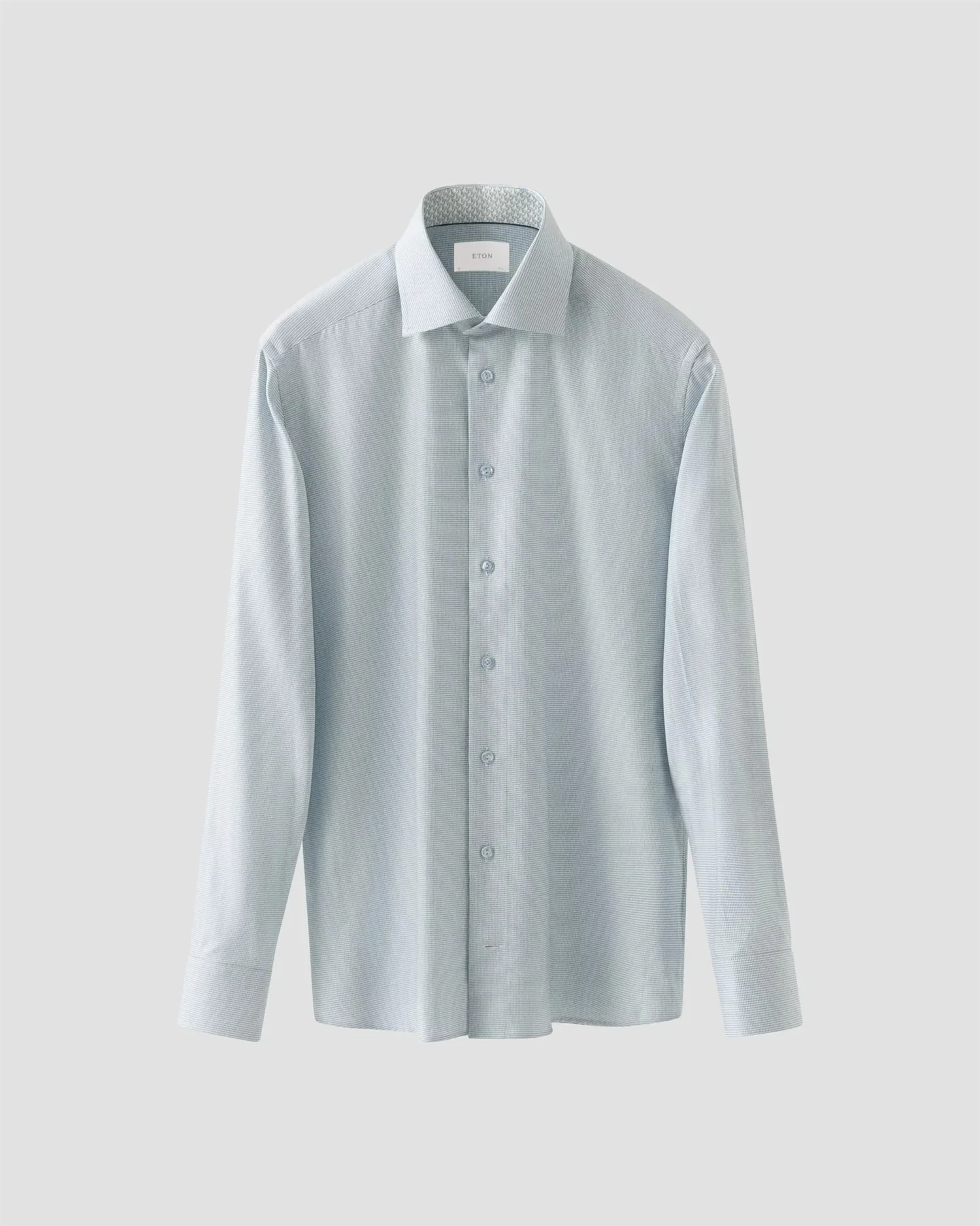 Semi Solid Effect Dobby Shirt  Light Green - Image 4