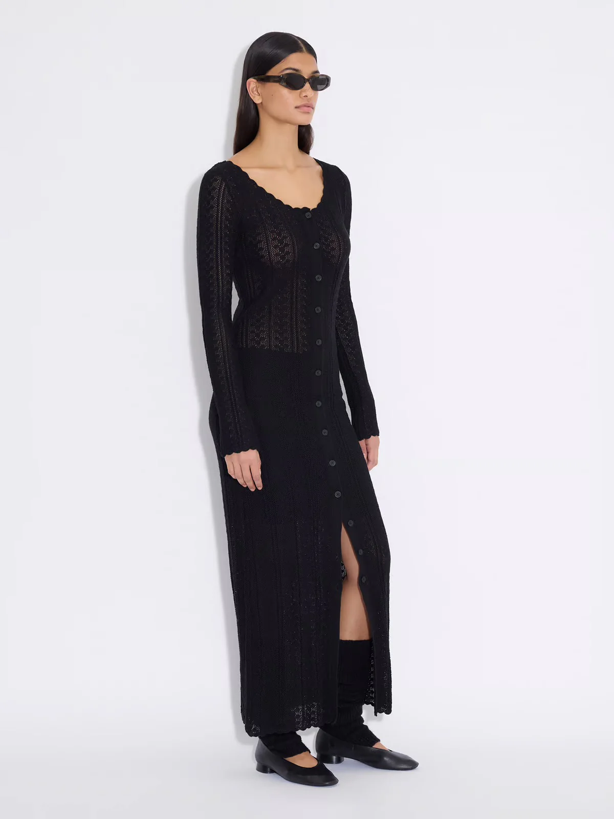 Kelp Crochet Dress  Black - Image 2