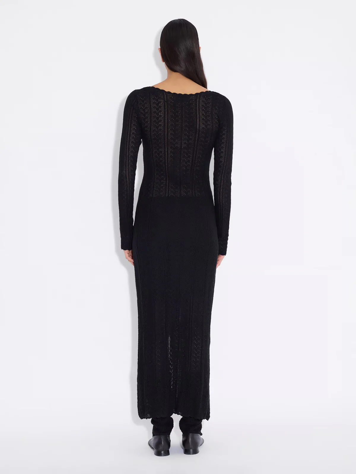 Kelp Crochet Dress  Black - Image 3