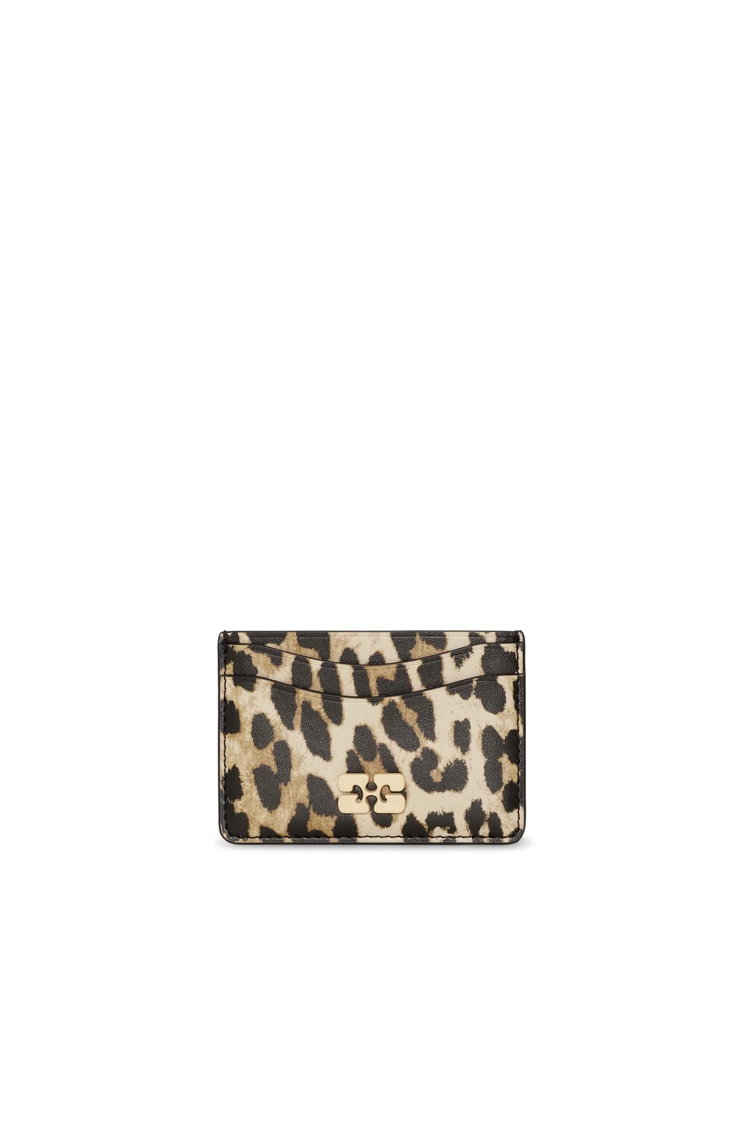 Ganni Bou Card Holder Print  Leopard