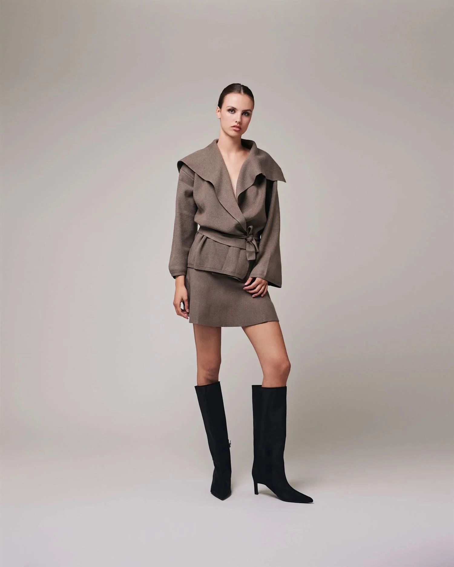 SERGE CARDIGAN Taupe - Image 6