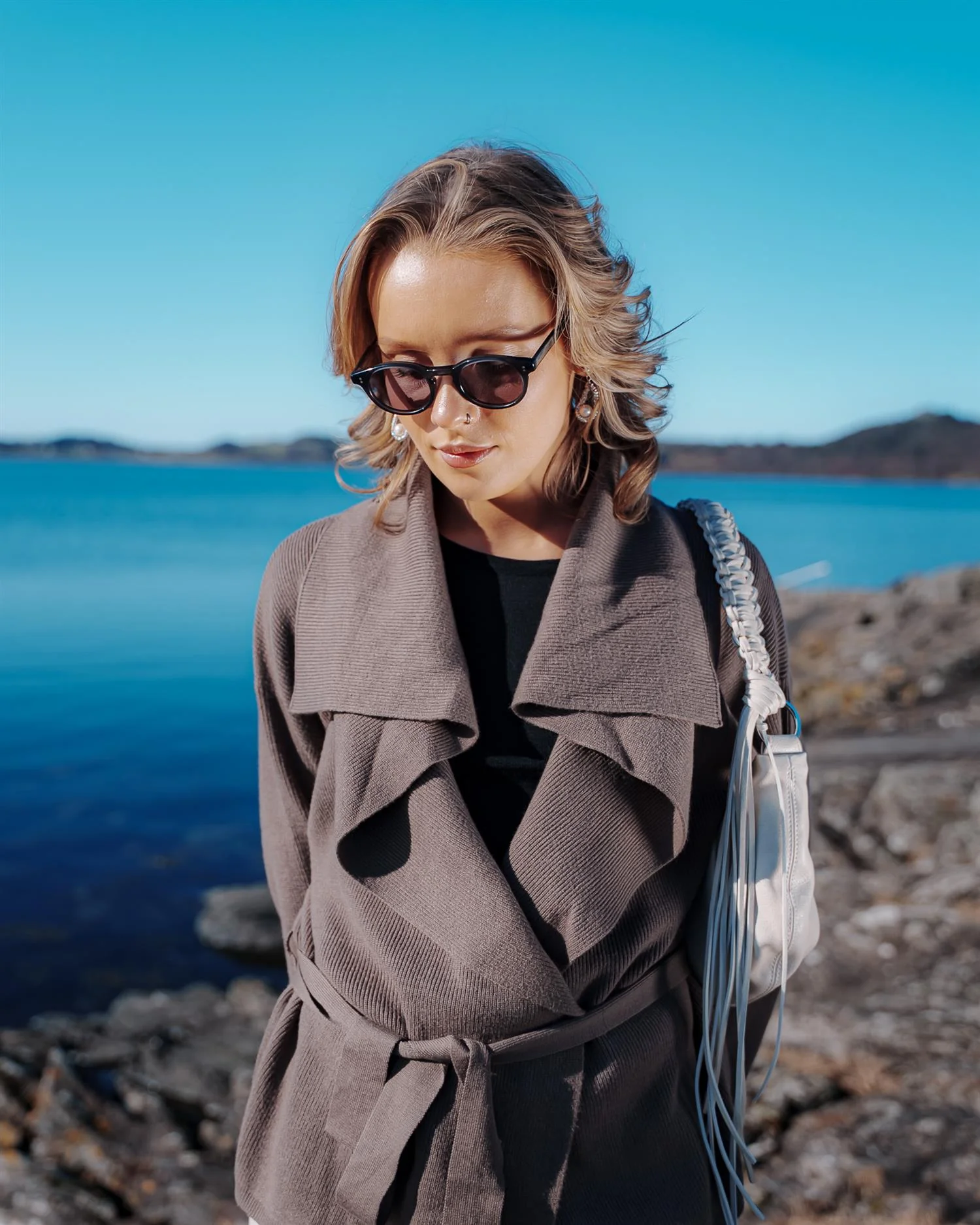 SERGE CARDIGAN Taupe - Image 8
