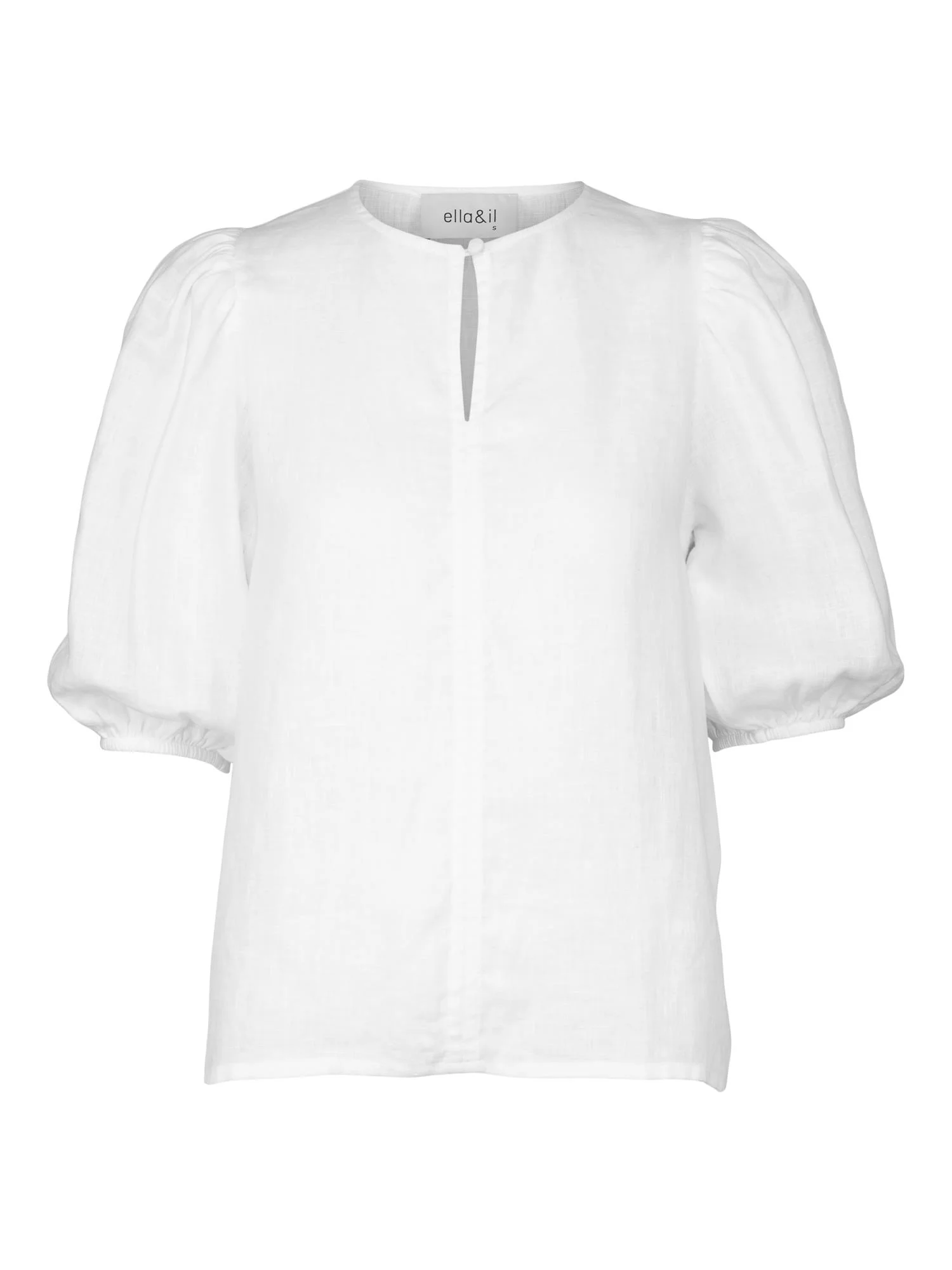 Anna Linen Top  White