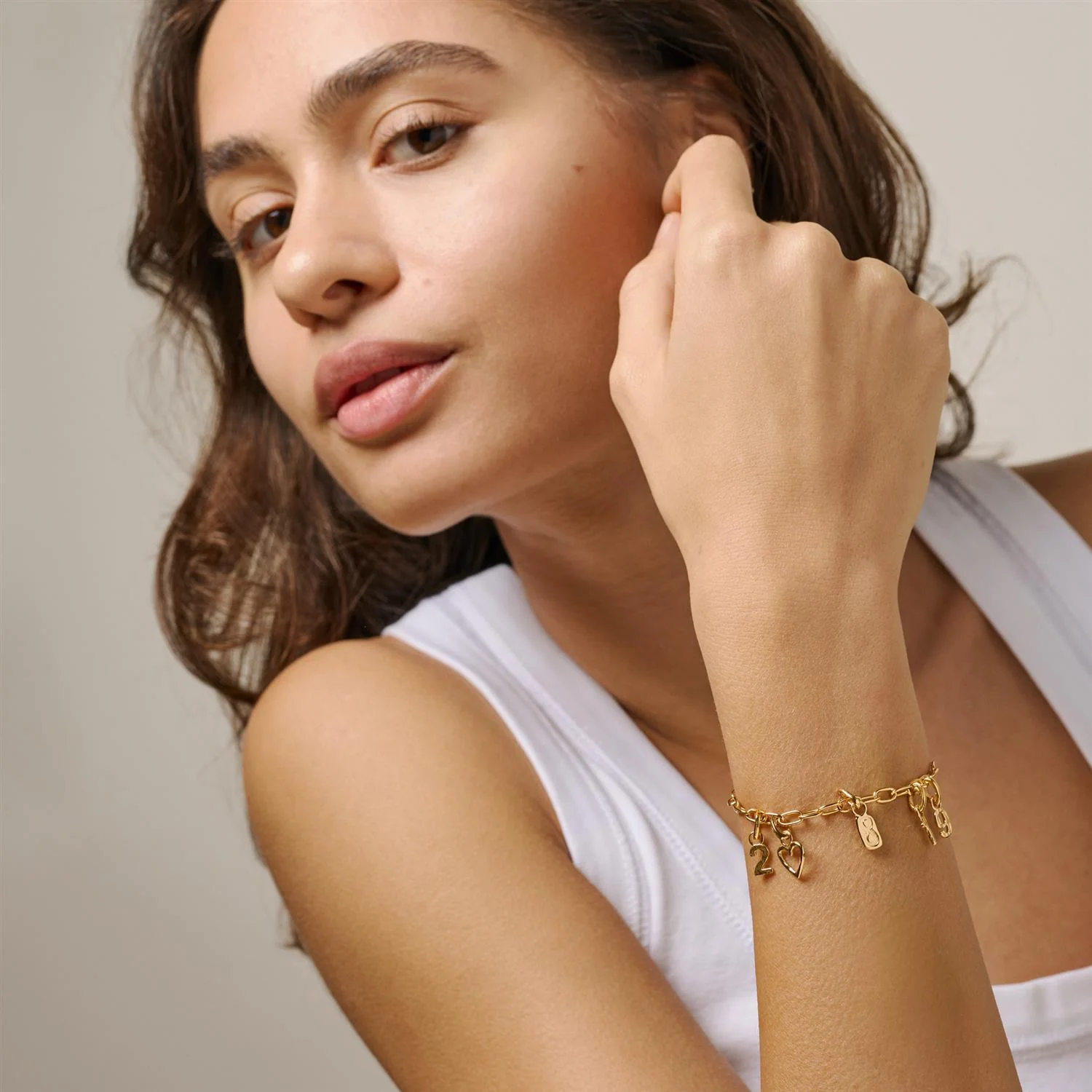 Bracelet, Medium Charm  925S/Gp - Image 4