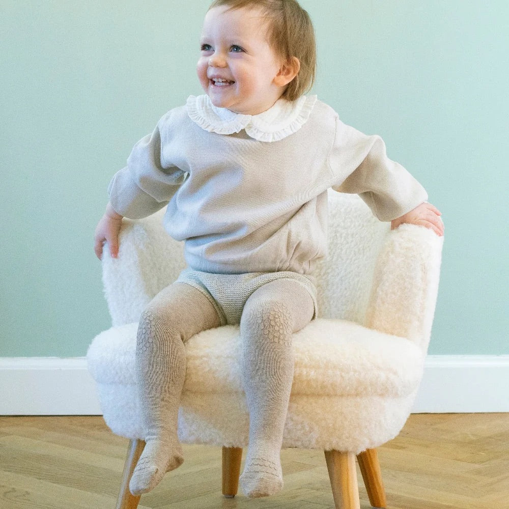 Crawling Tights - Merino Wool  Sand - Image 3