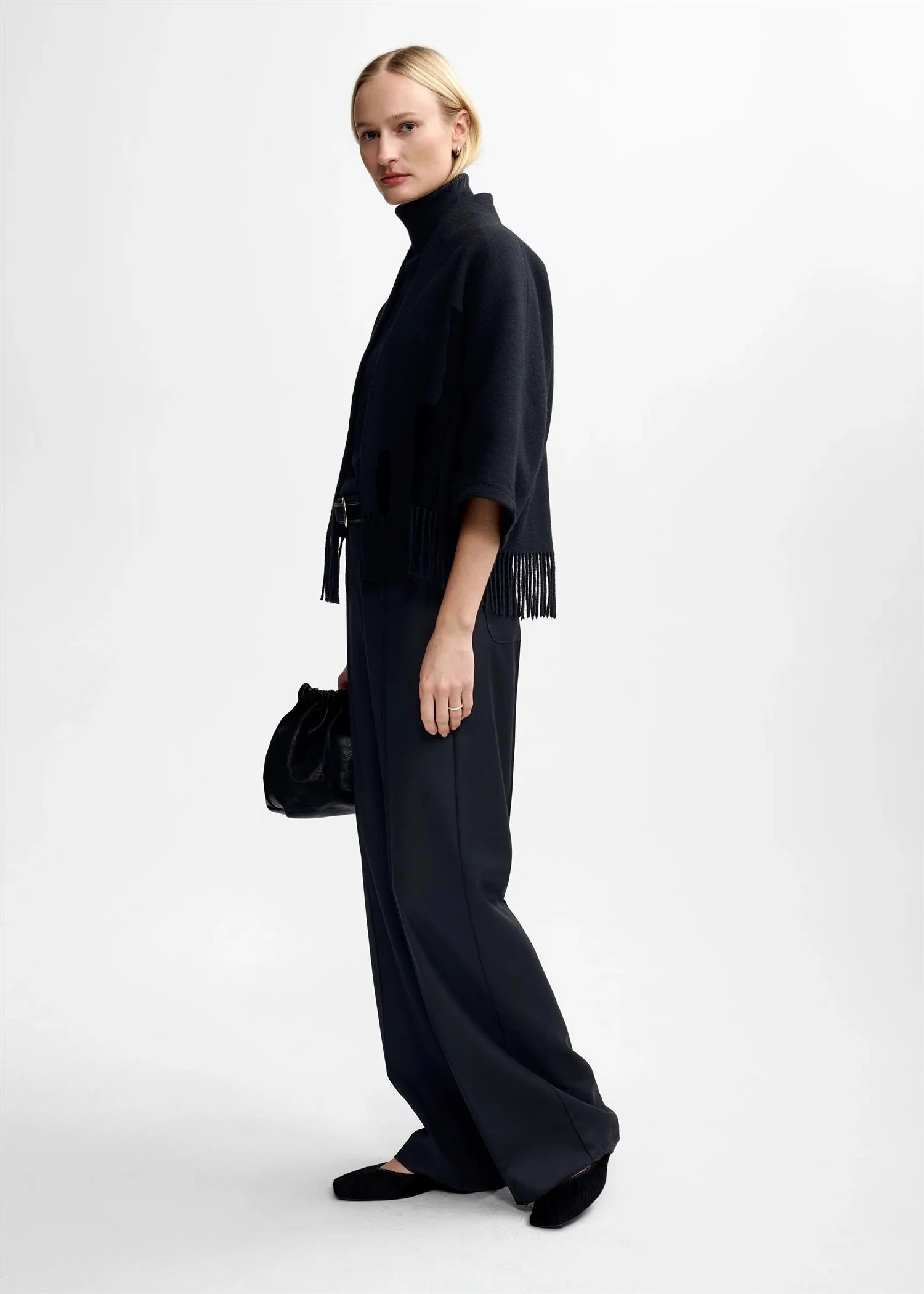 KEYLA LAMBSWOOL JACKET  Black - Image 4