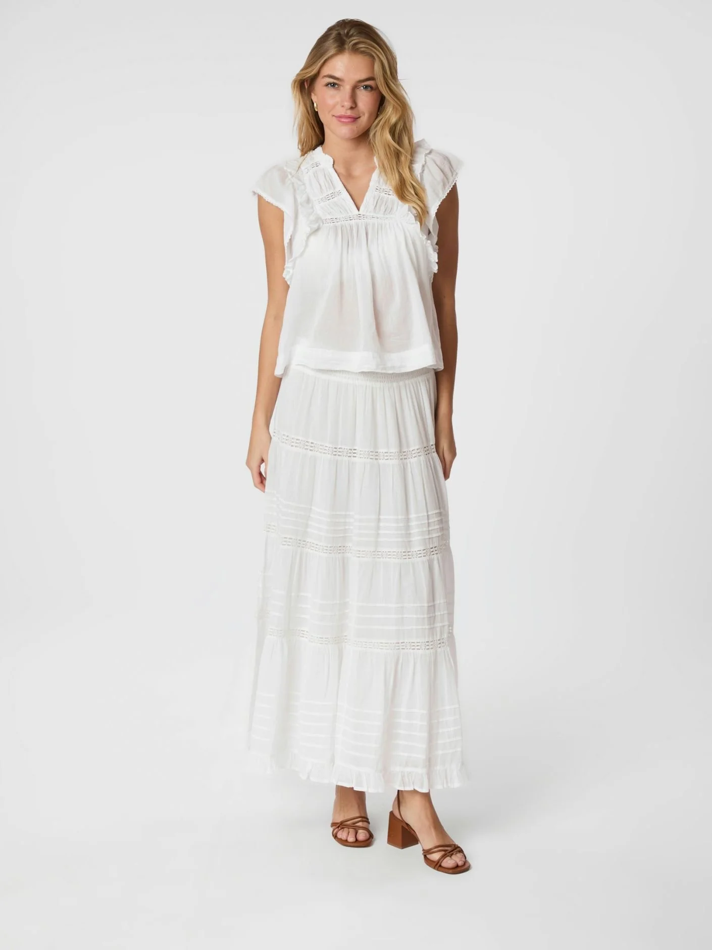 Felicia S Voile Skirt  White - Image 3