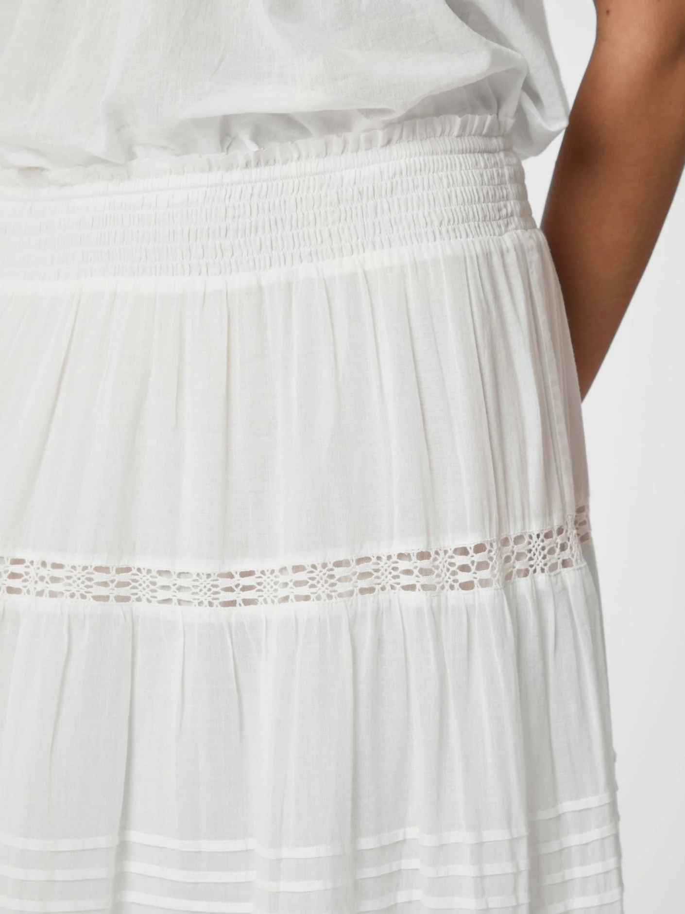 Felicia S Voile Skirt  White - Image 4
