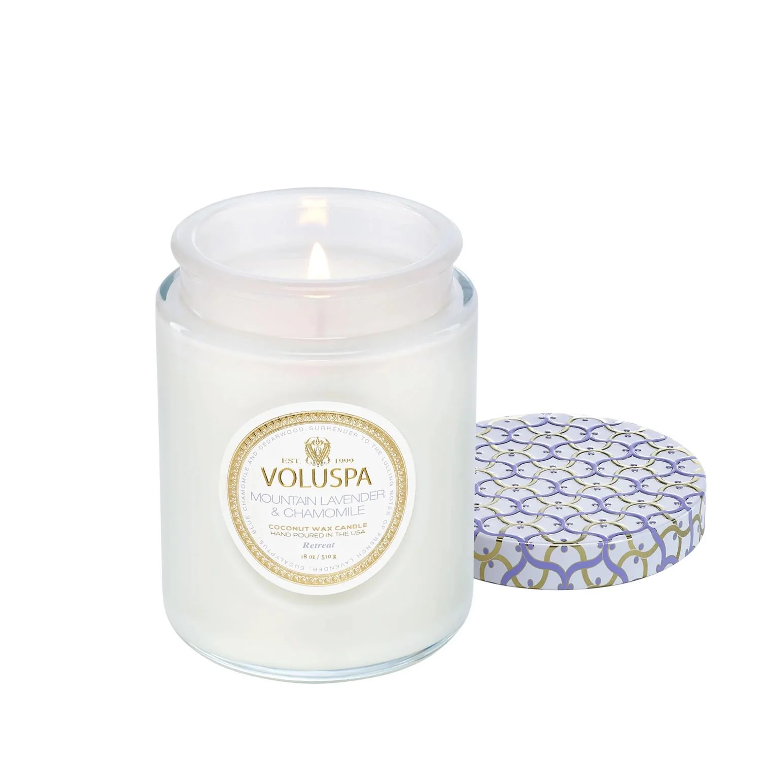 Large Jar Maison Candle, 100 tim 455g Mountain Lavender & Chamomile - Image 2