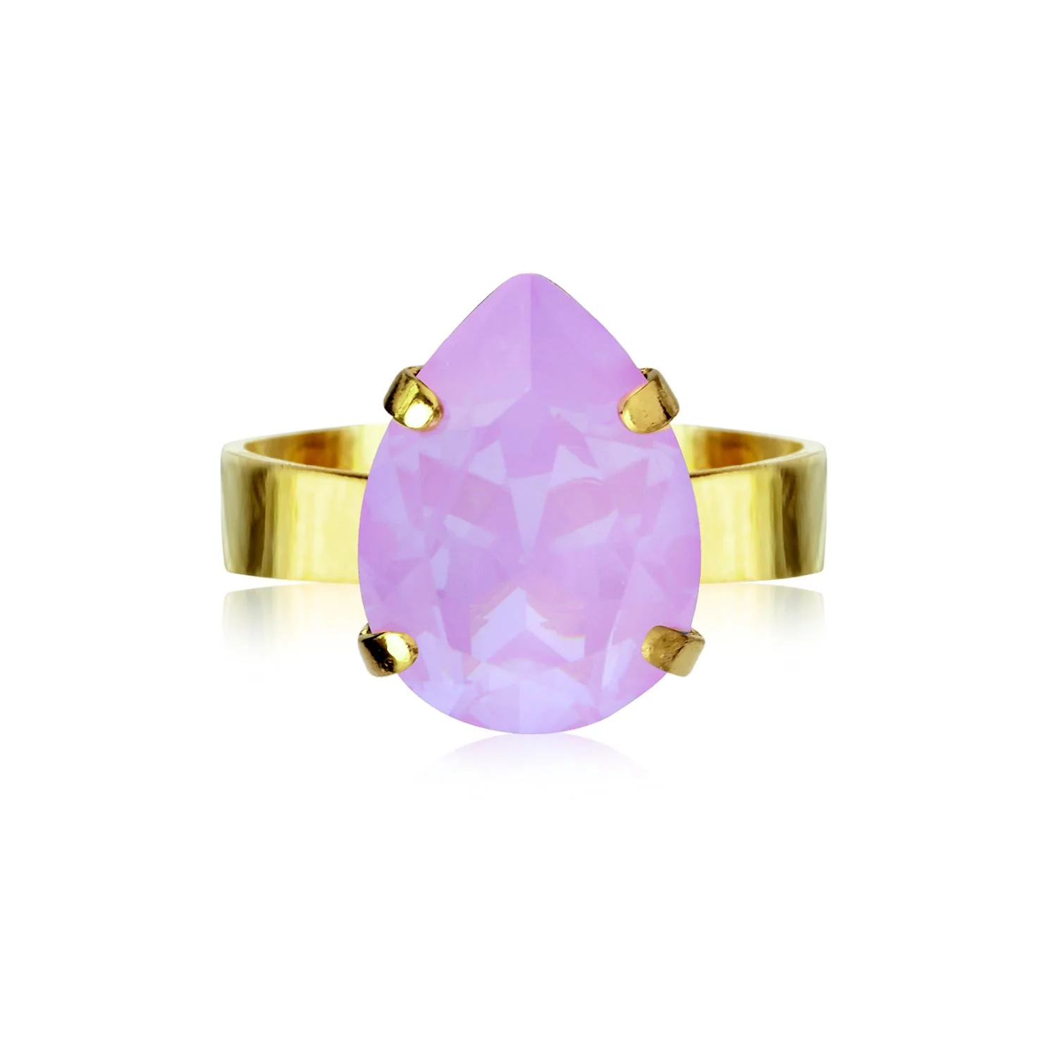 MINI DROP RING GOLD  Soft Pink