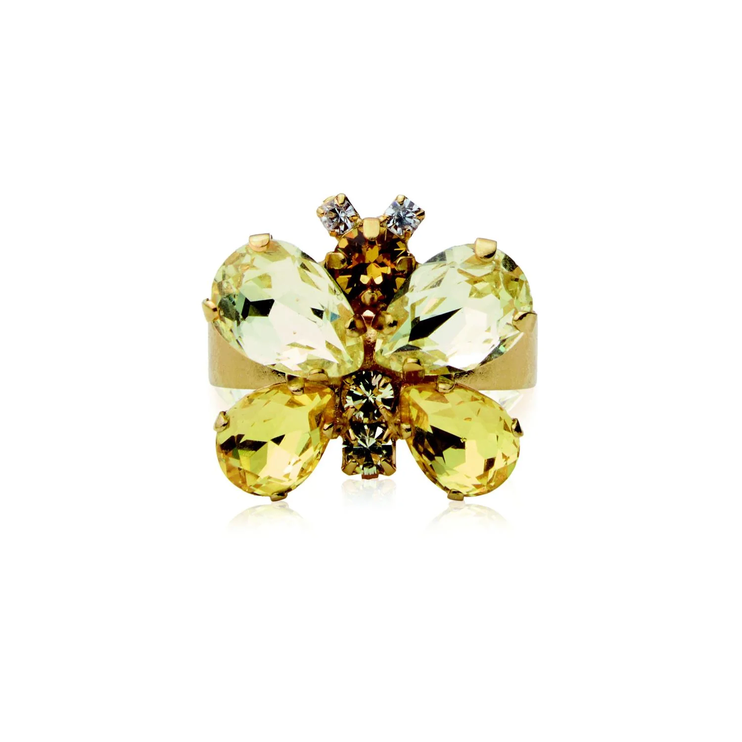 BUTTERFLY RING GOLD  Yellow Combo