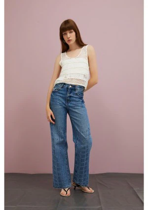 DENIM RICAMO SANGALLO  Blue Jeans