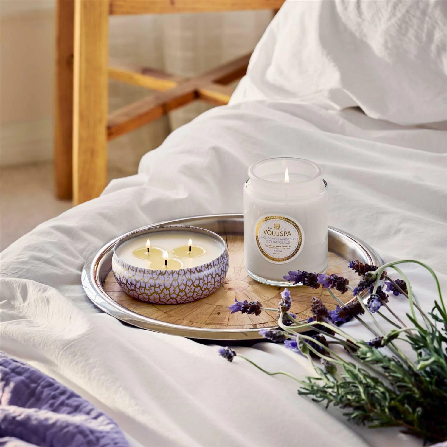 3 WICK TIN CANDLE 40 TIM  Mountain Lavender & Chamomile - Image 2
