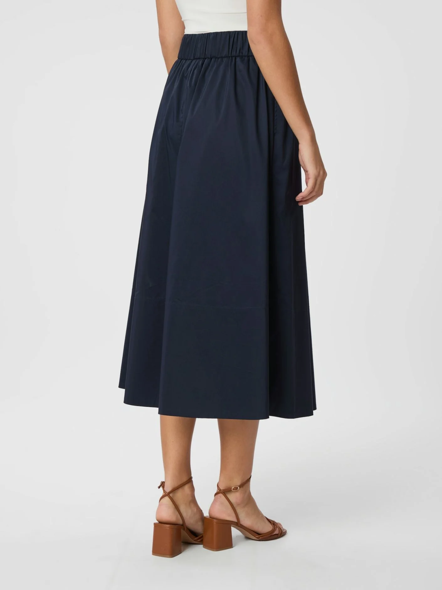 YARA POPLIN SKIRT Navy - Image 2