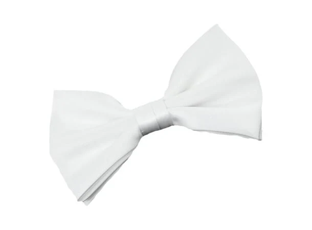 Sløyfe ensfarget, 100% Polyester  Hvit
