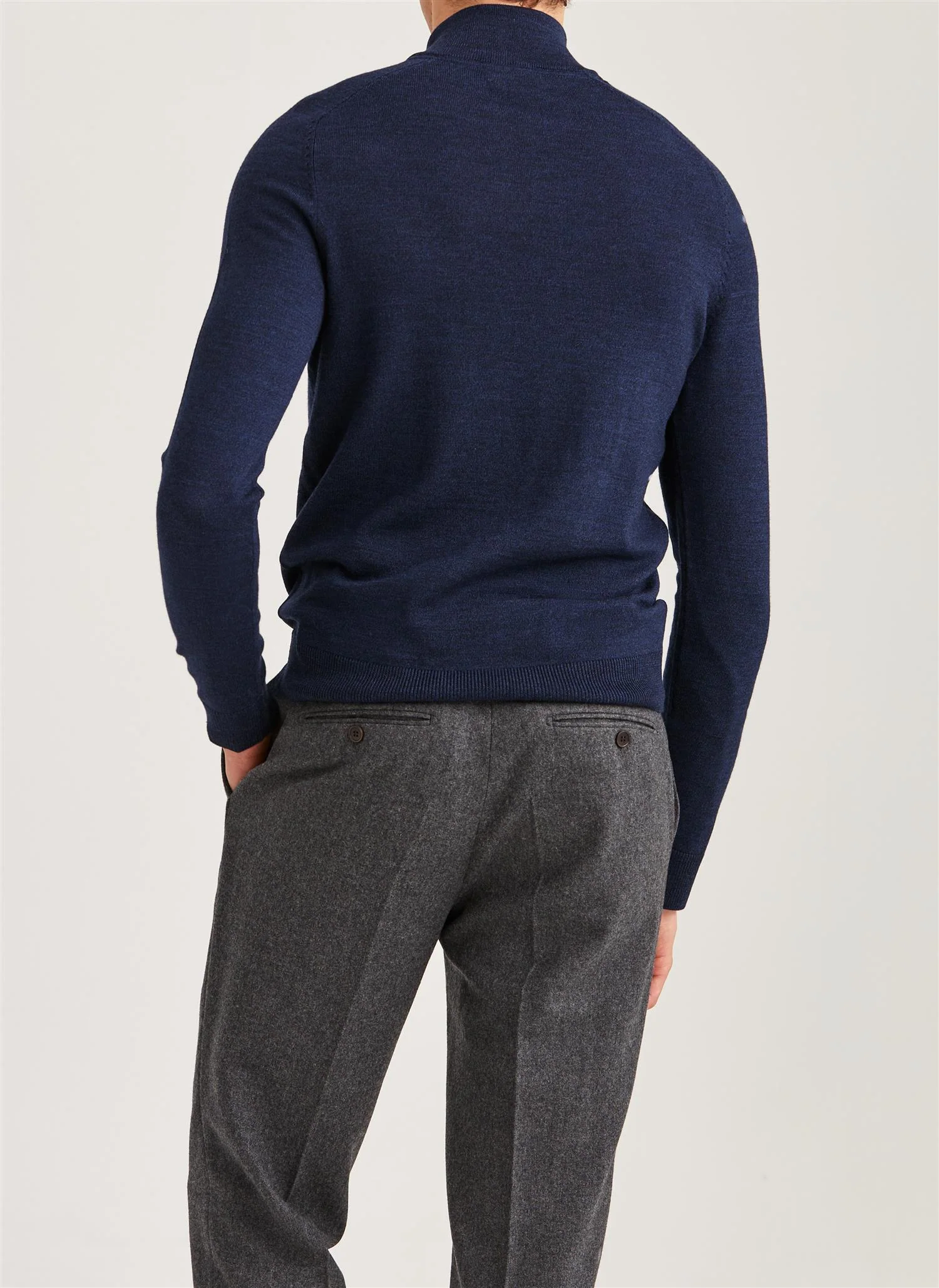 Merino John Zip  Blue - Image 3