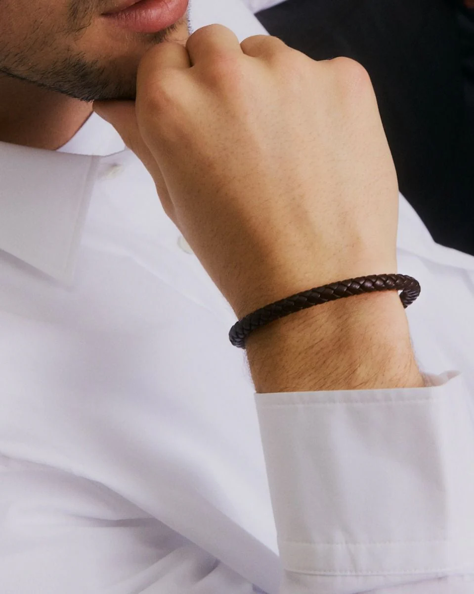 Franky Bracelet Leather Brown Brown - Image 3