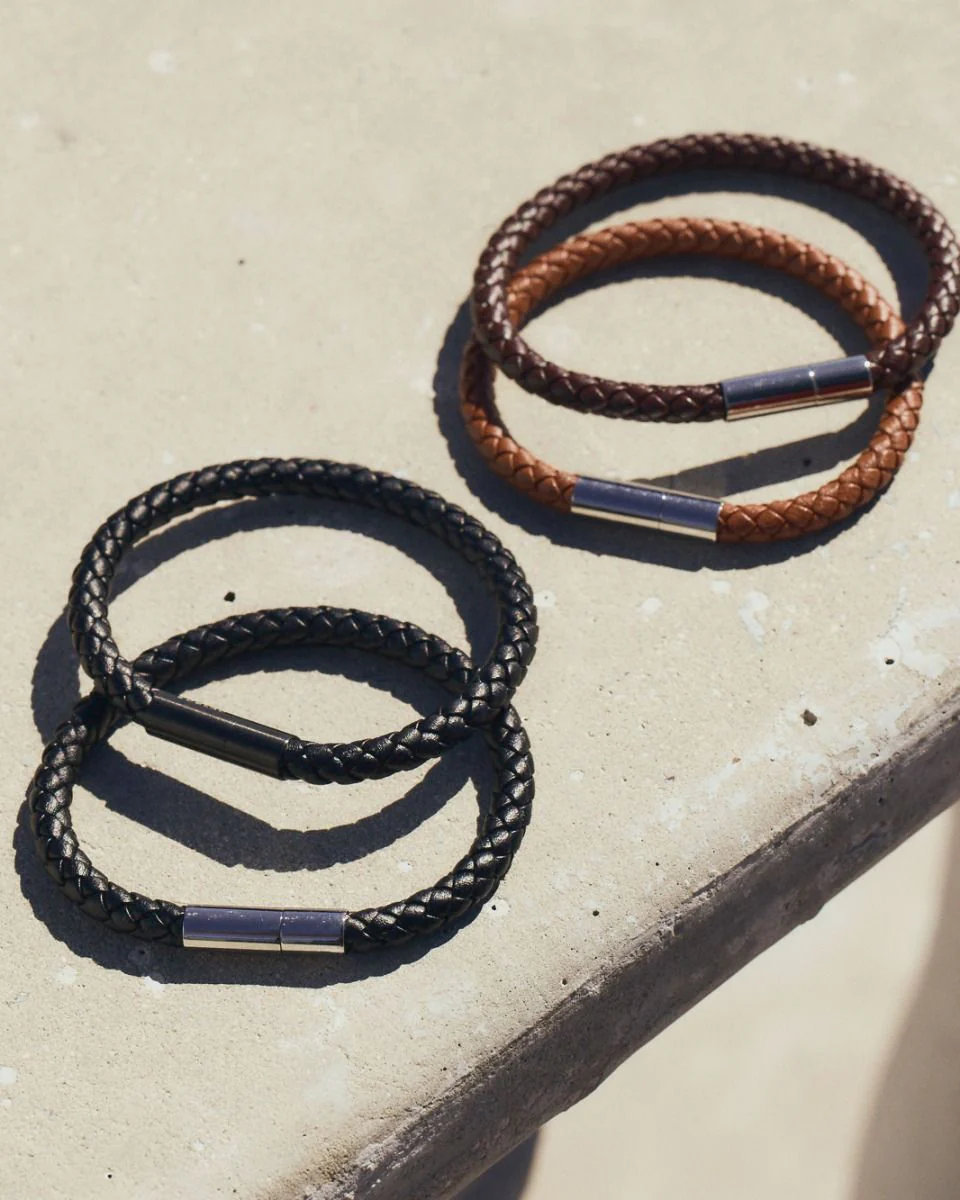 Franky Bracelet Leather Brown Brown - Image 4