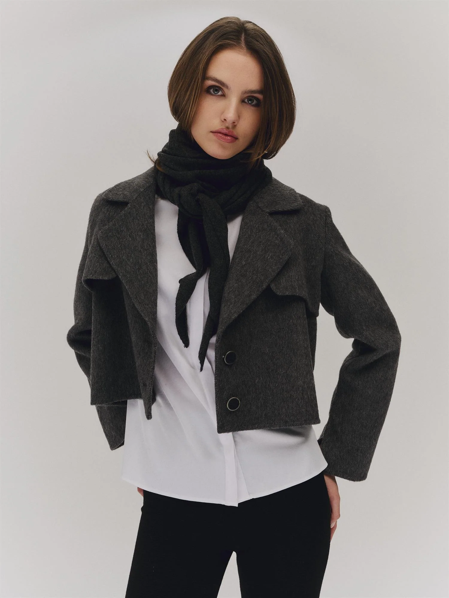 Ronja cashmere scarf  Black