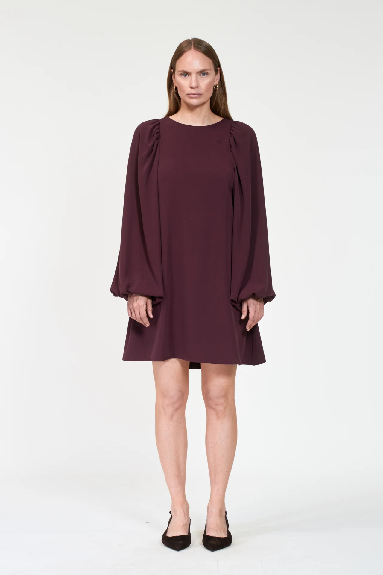VALERIA Crepe  Dk Burgundy - Image 3