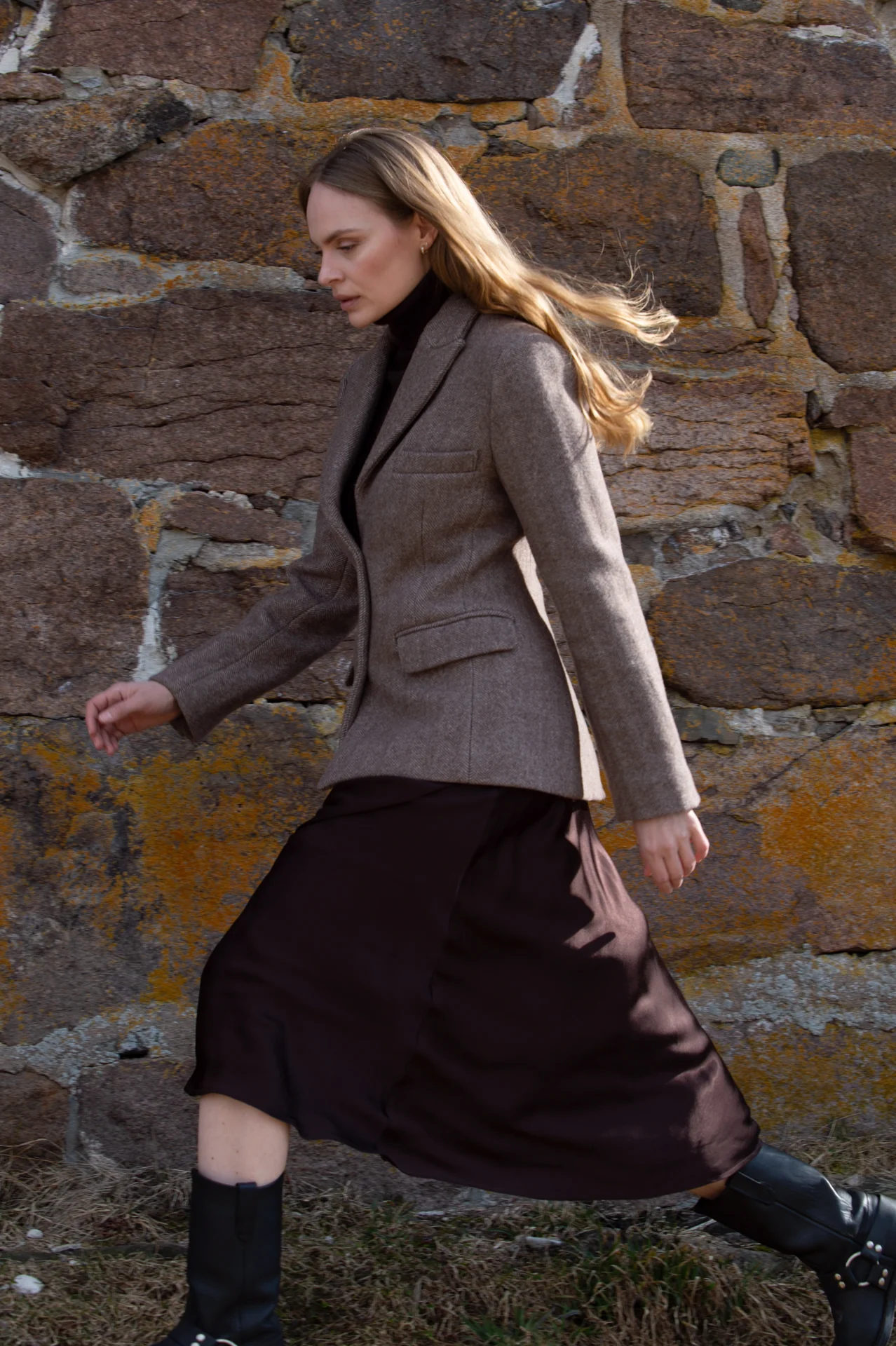 LEWIS Herringbone  Dk Brown - Image 5