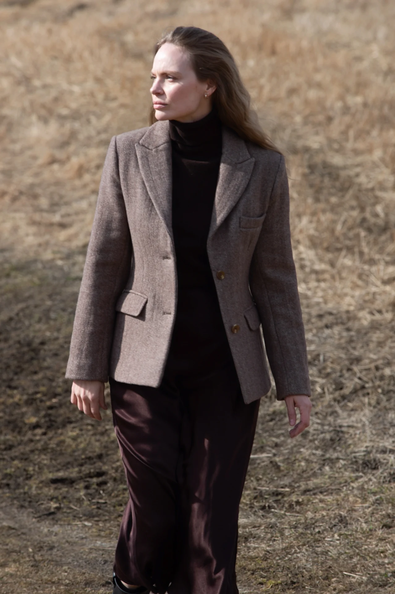 LEWIS Herringbone  Dk Brown - Image 6