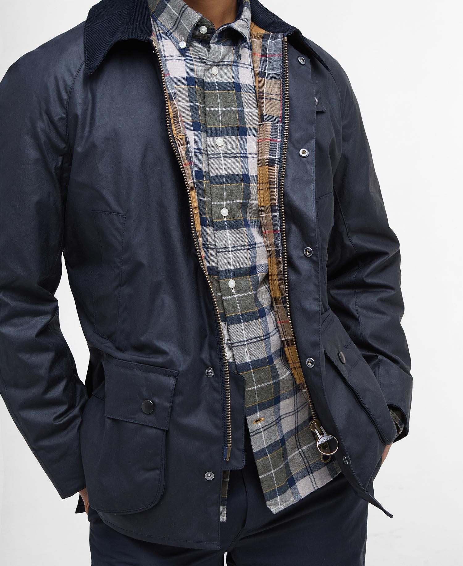 Ashby Wax Jacket Navy - Image 7