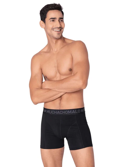 1010 Solid boxer 2pk 678  Black/Light Green - Image 2