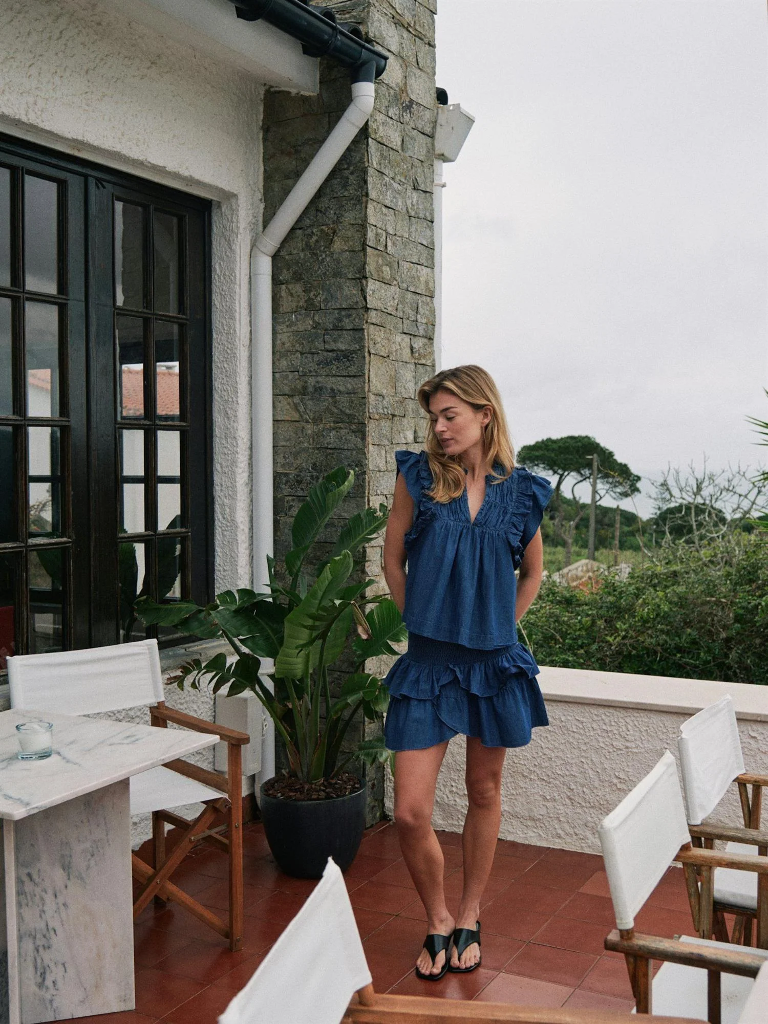 CARIN DENIM SKIRT 140 Blue - Image 6