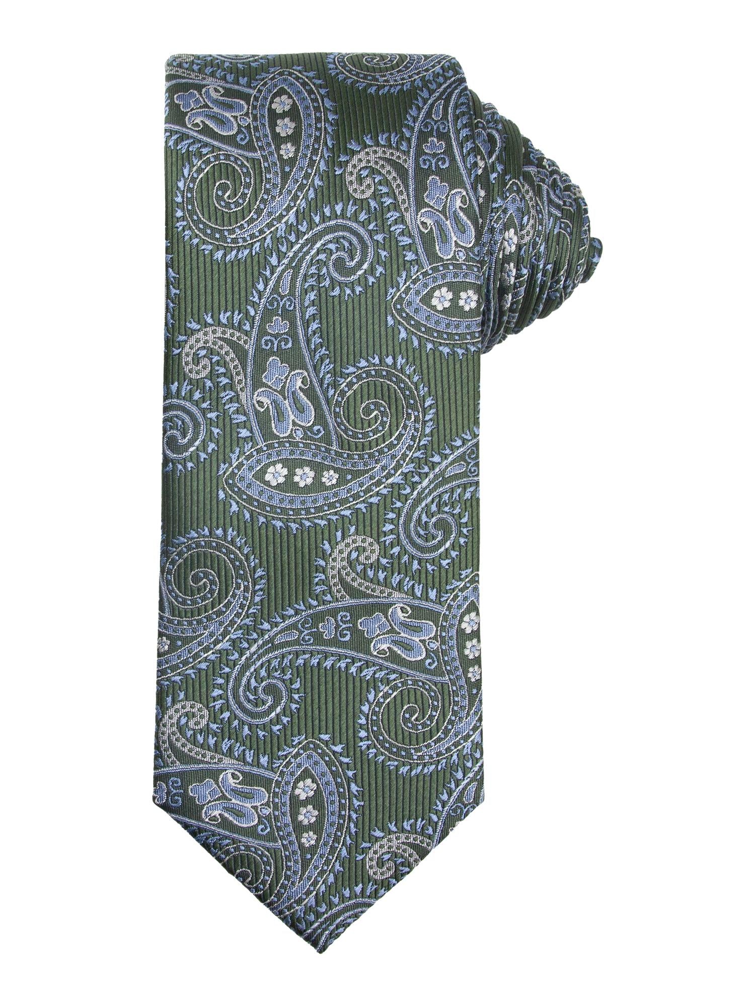 Santi Silkeslips 7,5cm  Paisley Grønn